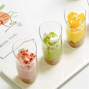 transparent PS cups sweet dessert mousse plastic pudding cup cake cup