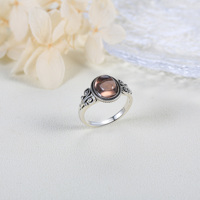 Bague d'humeur décontractée personnalisée bicolore en argent sterling 925 de conception de luxe pour les femmes