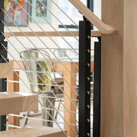 Systèmes de balustrade à câble moderne HIMOWAY pour terrasse, avec poteaux et main courante en acier inoxydable, et tendeur de câble