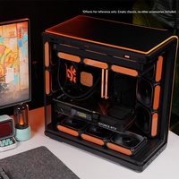 Boîtier d'ordinateur de bureau AIGO Xingcan Chenhai Shining Star Scenic View ATX avec insert arrière, refroidissement par eau 360, tout-en-un, verre incurvé
