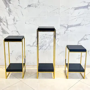 Ready to ship gold box display stands for shoes commercial shoe rack display glass showcase shoe display rack stand shelf