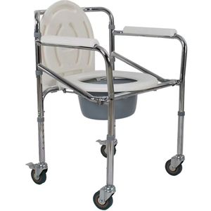 Guoyao <b>Commode</b> <b>Chair</b> With Wheels Foldable Thickened For Bathroom Toilet Use - Product Image 5