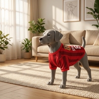 Maßgeschneidertes Hunde-Fußballtrikot Brasilien Nationalmannschaft Abzeichen Druck Atmungsaktive Haustier-Fußballuniform Chinesisches Neujahr XS