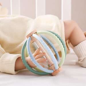 Mainan Gigit Bayi Bola Silikon Laris Manis, Pegangan Tangan 3D, Mainan Gigitan Penenang, Mainan Promosi - Product Image 4