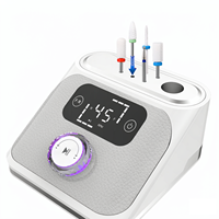 Machine à ongles professionnelle en gros pour distributeurs de salons, emballage personnalisé, 45 000 tr/min, directement de l'usine, avec finition en similicuir