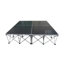 Plateforme de scène en contreplaqué de 30 mm pour spectacles itinérants, plateforme de 4 pieds x 4 pieds, installation facile
