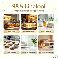 Linalool Sintetis Kemurnian 98% Grosir, Linalool Alami Distilasi, CAS 78-70-6, Bahan Pewangi untuk Rumah Tangga