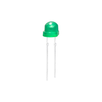 Usine chinoise, vente chaude, perles de lampe à diode LED de couleur verte de 5 mm, lentille de chapeau de paille, 3V, indicateur, certifié RoHS, 30 000 heures