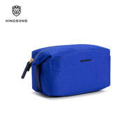 Pochette de maquillage résistante à l'eau Kingsons 3L avec fermeture éclair métallique, sac de voyage cosmétique portable pour femmes