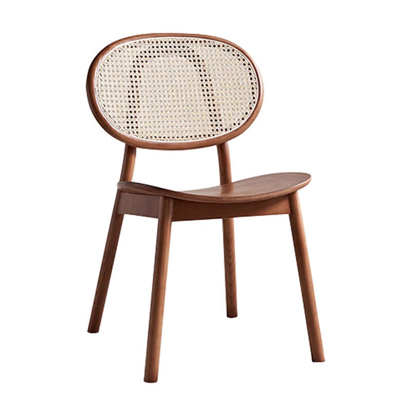 Silla ventilador con asiento de madera de nogal