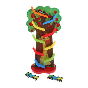 In legno di Frutta Albero di Pista Auto Giocattoli di Diapositive Auto Da Corsa Rampa Racer Giocattolo Precoce Dello Sviluppo Del Bambino Dei Bambini Regali - Product Image 1