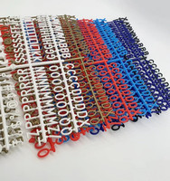 3/4 pouces 340 pièces ensemble de lettres en plastique coloré pour tableau à lettres interchangeable en feutre de bois massif