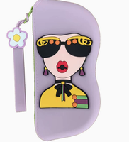 Pochette de rangement pour lunettes de soleil, sac de rangement portable, étui à lunettes, pochette en silicone antichoc, peut être accrochée, étanche