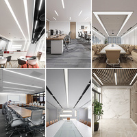 Profil de bande LED en forme de U/carré, boîtier en aluminium extrudé, diffuseur en PC, profil en aluminium pour bande LED, canal pour bande LED en plâtre