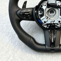Volant de voiture en cuir à fond plat pour BMW I20 M3 M4 M5 M6 F30 F10 F15 118d F36 F01 F20 F22 F25 F31 F32 F34 F32 F82 M4