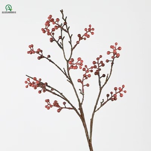Branche de baies artificielles, mini plante décorative en plastique à longue tige pour la maison, les fêtes, les tables, les vases et la décoration des cafés - Product Image 3