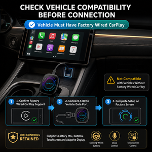 อะแดปเตอร์ CarPlay ไร้สาย AI Box A11R ชิปเซ็ต Android 13 H618 พร้อมพัดลมระบายความร้อนในตัว - Product Image 3