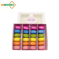 Boîte d'emballage en papier personnalisée pour macarons, biscuits et gâteaux, avec tiroir coulissant et insert de séparation pour boulangerie