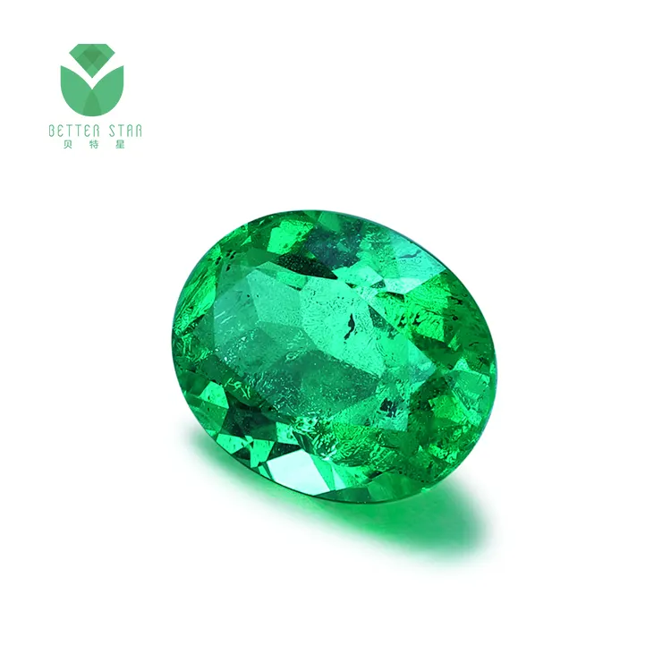 Wholesale Oval Lab Grown Emerald Gemstone 1-5 Carat Real Lab Loose Synthetic Emerald Stone Genuine Real Emerald Stone Prices