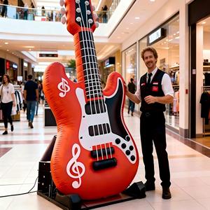 Guitare gonflable géante publicitaire personnalisée, modèle d'instrument, logo imperméable pour festival de musique et promotion de marque - Product Image 4