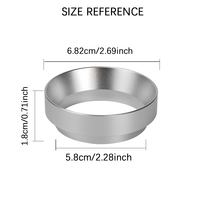 2 PCS/Set 58mm Entonnoir magnétique de dosage de café en aluminium léger Anneau de dosage de café en ABS Doseur de poudre de café