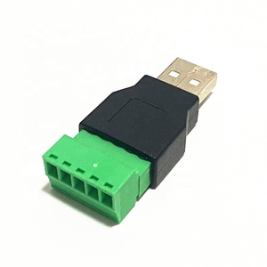 USB 2.0ชนิดตัวผู้ไป<span class=keywords><strong>5</strong></span>พินตัวเชื่อมต่อแบบสกรูแจ็ค USB พร้อมตัวป้องกัน USB2.0เพื่อเสียบปลั๊กเทอร์มินัลบล็อก - Product Image 2