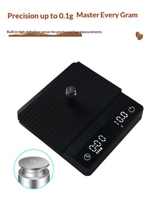 Balance électronique à café portable de haute précision, minuterie automatique, charge, pesage manuel avec forme carrée - Product Image 3