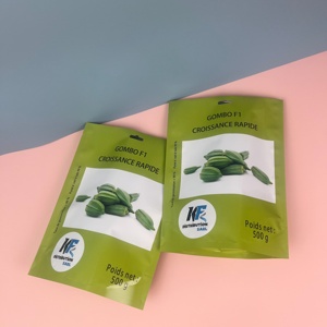Sacchetti Personalizzati per Semi di Verdure con Stampa Fronte-Retro Termosaldabili Confezioni per Alimenti Sacchetti per Semi di Gombo - Product Image 3