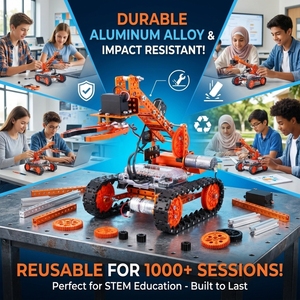 Kit de Robot Educativo STEM de Metal, Brazo Mecánico Creativo, Autoequilibrado, Programable e Inteligente, para Ingeniería DIY con Syllabus - Product Image 3
