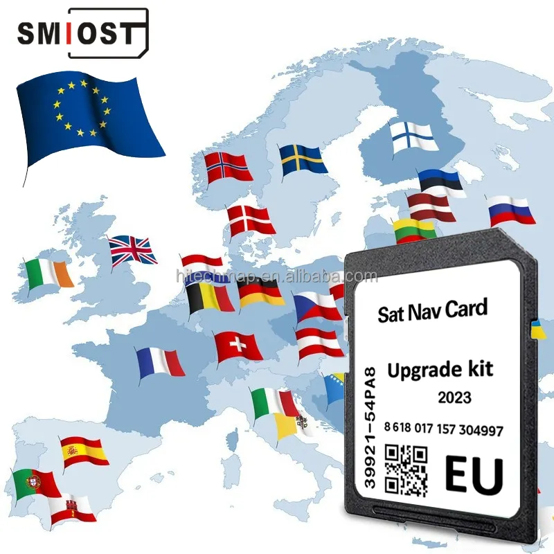 Smiost Gps Kaarten Navigatie Cid Maps Sd Card 16Gb Voor Suzuki Slda Sx4 Baleno Swift Vitara 2023 Europa