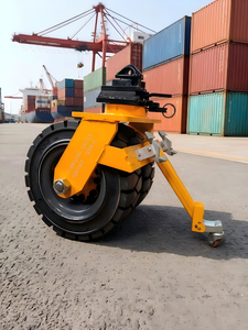 Roue pivotante robuste pour conteneur maritime en acier de 16 pouces, capacité 9 tonnes, avec pneu en caoutchouc massif, corps robuste, roulement à billes et à rouleaux - Product Image 2