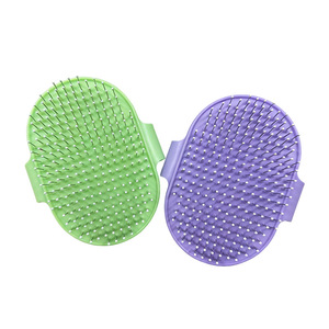 Pet Bathing Brush Green Purple Stainless Steel Massage For <b>Cat</b> Dog Hair Removal - Product Image 3