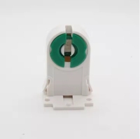 Douille G13 pour tube LED T8 en plastique PC blanc, support fluorescent à vis pour application de lampe