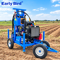 Machine de forage de puits portable haute puissance avec une profondeur maximale de 220 m et quatre roues