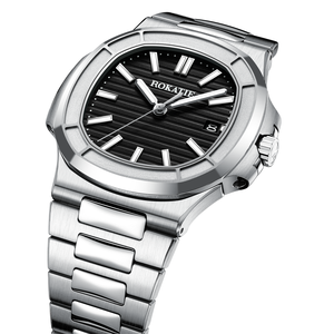 Montre mécanique automatique ultra-fine Miyota pour homme, résistante à l'eau, analogique, en acier inoxydable, montre de travail - Product Image 4