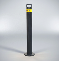 Borne de sécurité amovible en acier KAVASS verrouillable 89 mm, poteau de sécurité détachable pour équipement de stationnement en acier, revêtement en poudre jaune