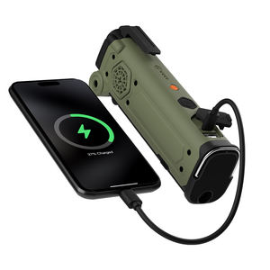 Lampe de Secours Solaire Rechargeable pour Voiture avec Alarme SOS, <span class=keywords><strong>Coupe</strong></span>-ceinture de Sécurité et Brise-vitre, Lampe de Travail COB et <span class=keywords><strong>Batterie</strong></span> Externe - Product Image 5