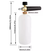 Pistolet à eau de lavage de voiture à haute pression Pichet en mousse PA à haute pression 1/4 Pistolet de pulvérisation à prise rapide pour nettoyeur haute pression