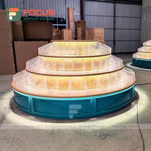 ฐานไม้วางโชว์แบบวางบนเกาะทำจากอะคริลิคแบ่งช่องเก็บสำหรับตลาดขายปลีกแบบเป็นชั้น - Product Image 4