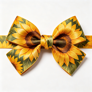 Lazo de Satén con Diseño de Girasol Brillante, Venta al por Mayor de Fábrica, Lazo Preformado de Tamaño Personalizado para Envolver Regalos, Decoración para Fiestas en Granjas - Product Image 4