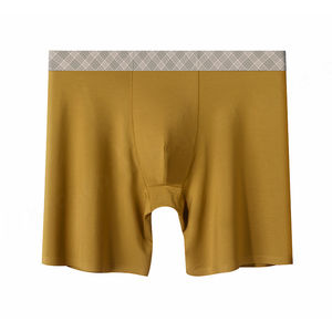 Venta directa de fábrica Calzoncillos bóxer largos para hombre Ropa interior de algodón de colores sólidos Madal Transpirable y de tiro medio - Product Image 2