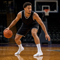 Chaussettes de basketball athlétiques durables, chaussettes de compression mi-mollet pour uniforme d'équipe