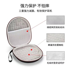 EVA Headphone Case Shockproof Protective <b>Storage</b> Box For Wireless Bluetooth Headphones - Product Image 4