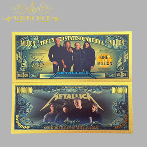 Billets de banque musicaux américains élégants, billets de banque de célébrités plaqués or 24 carats pour cadeaux - Product Image 4