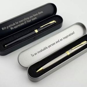 Juego de Bolígrafos Ecológicos Personalizados y Duraderos, Bolígrafo Metálico Promocional con Logotipo Personalizado y Estuche de Regalo - Product Image 1