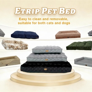 Lit pour chien Etrip, lavable, orthopédique, en mousse à mémoire de forme, XXL, grand modèle en peluche - Product Image 5