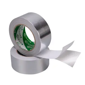 Hot Sales Fiberglass Reinforced Easy To Tear Aluminum Foil Tape Waterproof For Ventilation Duct