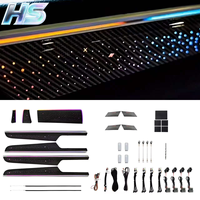 Kit d'éclairage d'ambiance intérieur de voiture 64 couleurs, écran ciel étoilé, contrôle par application, IP67, garniture de poignée de porte pour Porsche Macan 2014-2024