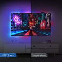 Kit d'éclairage intelligent WiFi MOES Tuya pour téléviseur, rétroéclairage HDMI 2.0, synchronisation, bande LED, contrôle vocal Alexa et Google Assistant