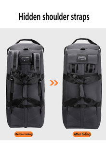 <span class=keywords><strong>Sac</strong></span> de voyage <span class=keywords><strong>à</strong></span> <span class=keywords><strong>roulettes</strong></span> grande capacité 60L, silencieux, avec bretelles de <span class=keywords><strong>sac</strong></span> <span class=keywords><strong>à</strong></span> <span class=keywords><strong>dos</strong></span> intégrées, pliable, étanche, alternative <span class=keywords><strong>à</strong></span> la valise - Product Image 4